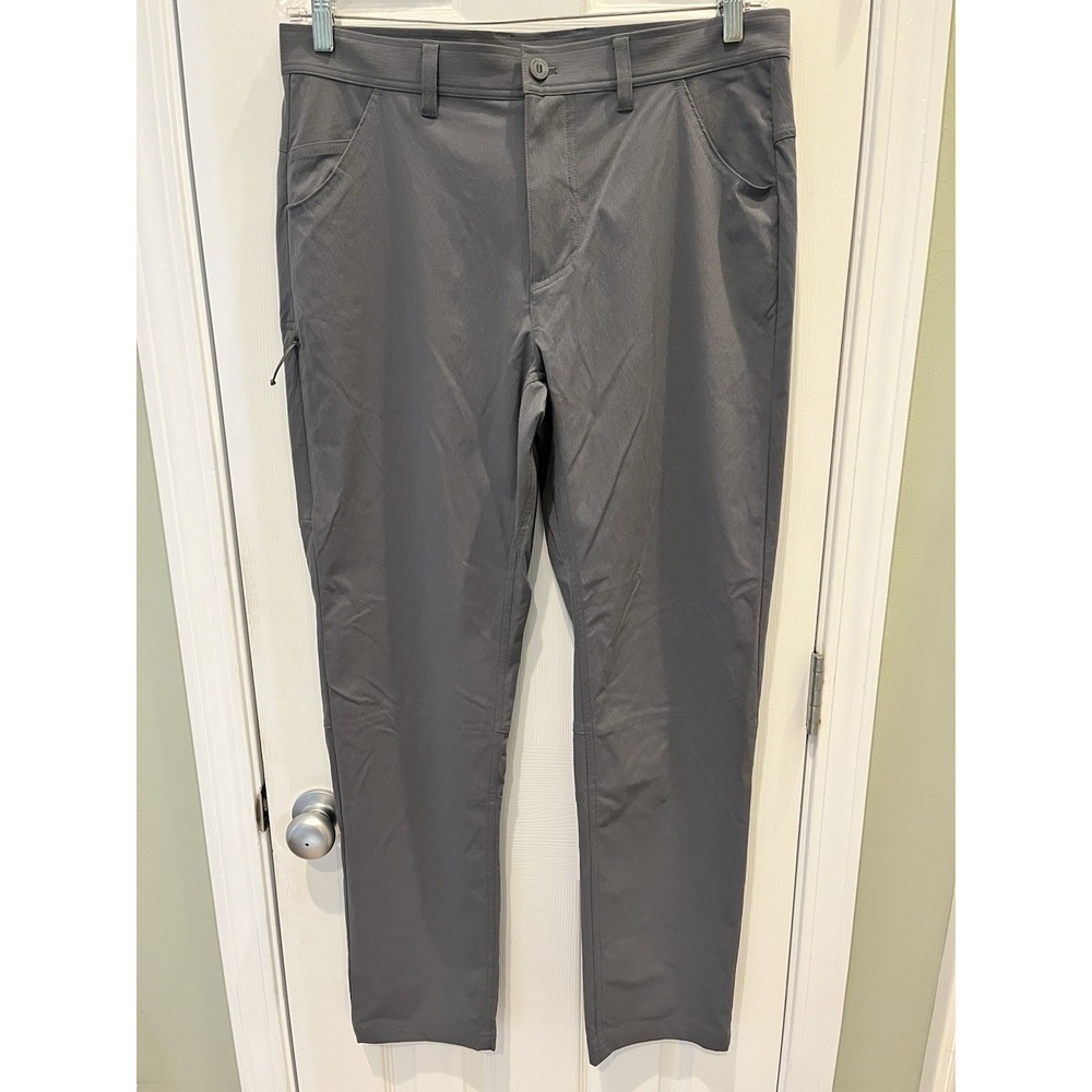 Free Fly Topogrid Pants Mens 34x32 Nylon Ripstop Fishing Quick Dry Stretch Grey